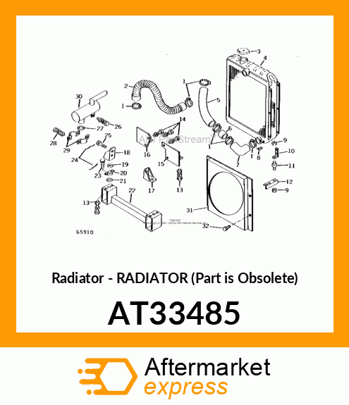 Radiator - RADIATOR (Part is Obsolete) AT33485