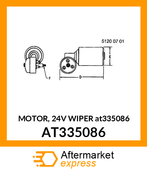 MOTOR, 24V WIPER AT335086