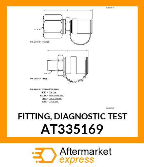 FITTING, DIAGNOSTIC TEST AT335169