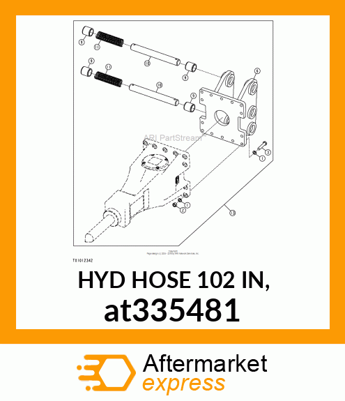 HYD HOSE 102 IN, at335481