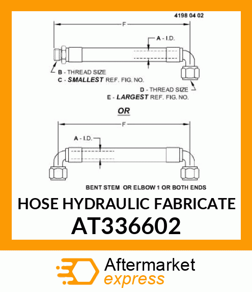 HOSE HYDRAULIC FABRICATE AT336602