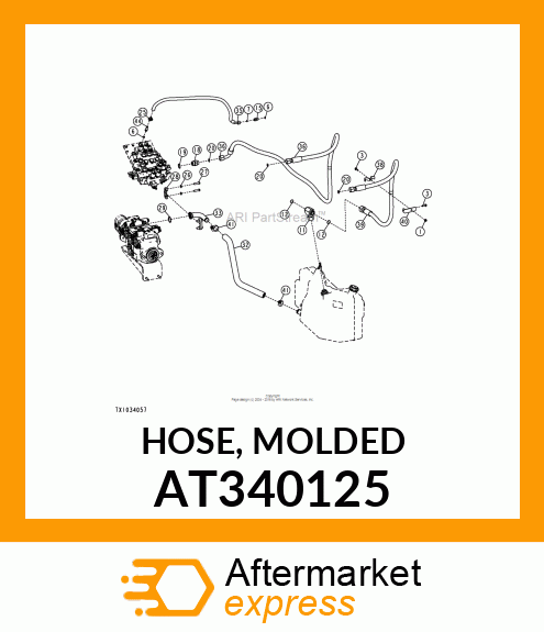 HOSE, MOLDED AT340125