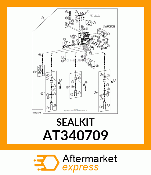 KIT, SPOOL SEAL AT340709