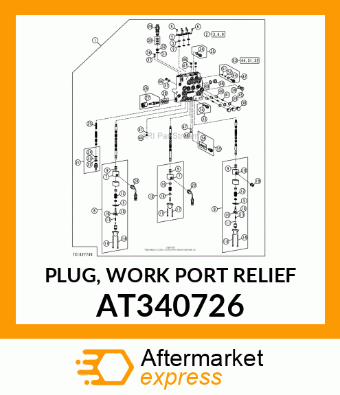 PLUG, WORK PORT RELIEF AT340726