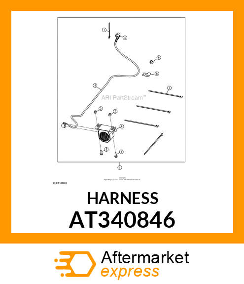 HARNESS, BACKUP ALARM AT340846