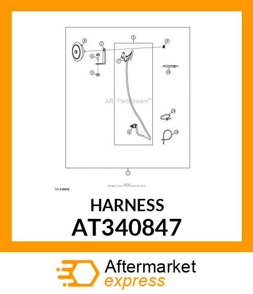 HARNESS, HORN AT340847