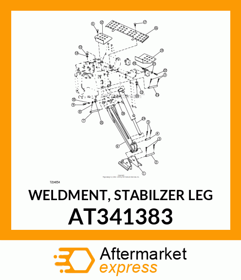 WELDMENT, STABILZER LEG AT341383