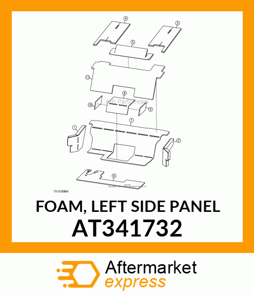 FOAM, LEFT SIDE PANEL AT341732