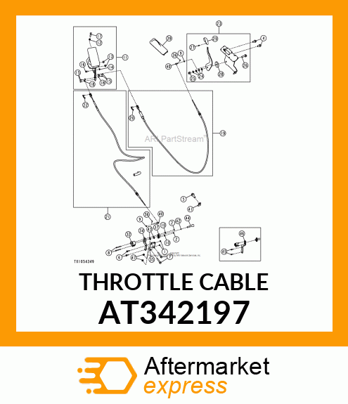 THROTTLE CABLE AT342197