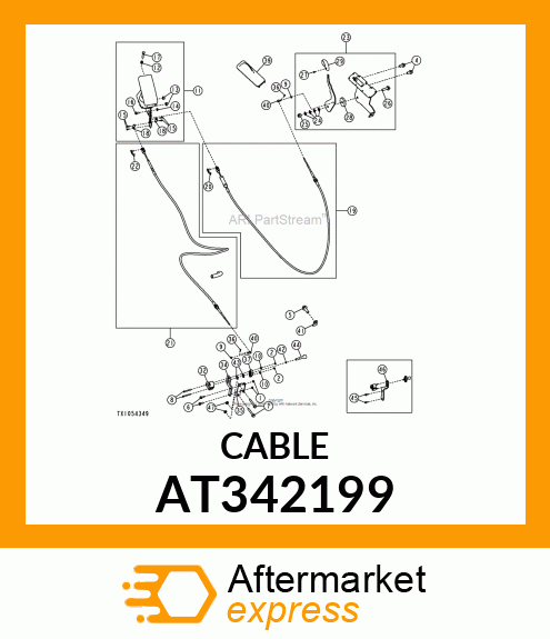 THROTTLE CABLE AT342199