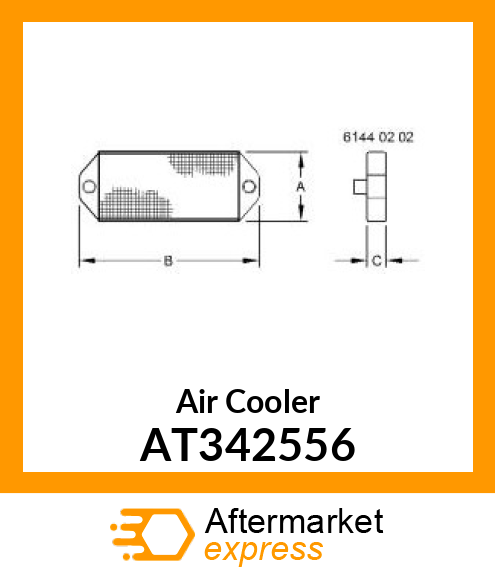 INTERCOOLER, CHARGE AIR COOLER AKG AT342556