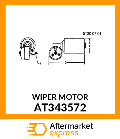 WIPER MOTOR ASSEMBLY AT343572