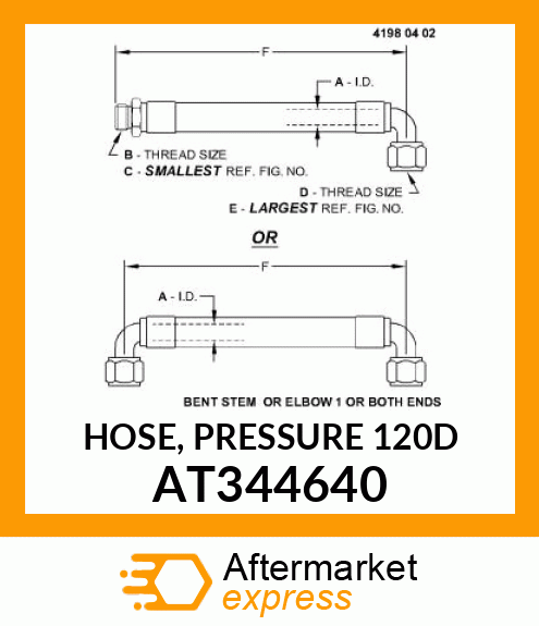 HOSE, PRESSURE 120D AT344640