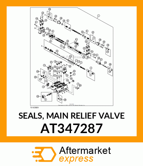 SEALS, MAIN RELIEF VALVE AT347287