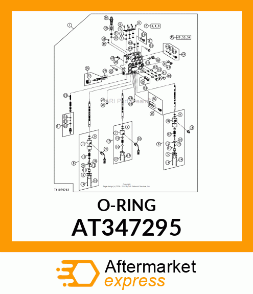 SEALS, WORK PORT RELIEF VALVE AT347295