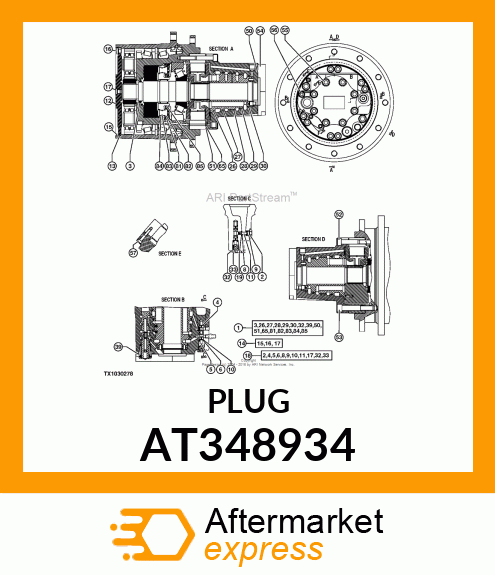 PLUG, M16X1 AT348934