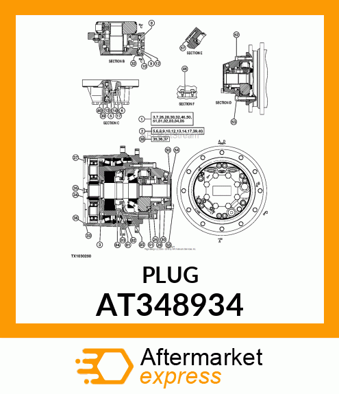 PLUG, M16X1 AT348934