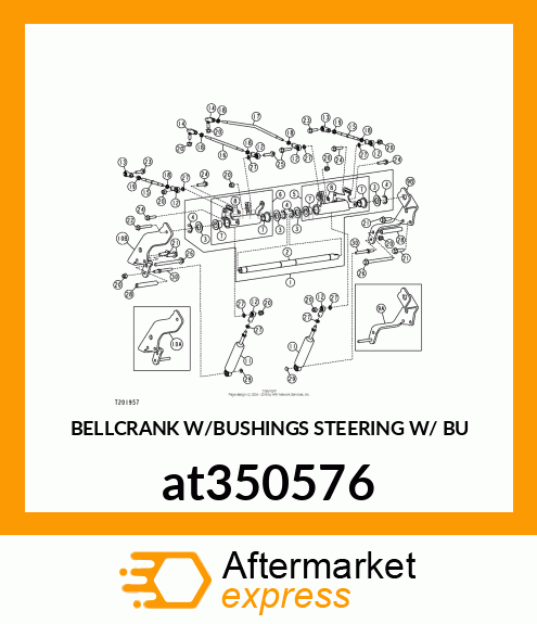 BELLCRANK W/BUSHINGS STEERING W/ BU at350576