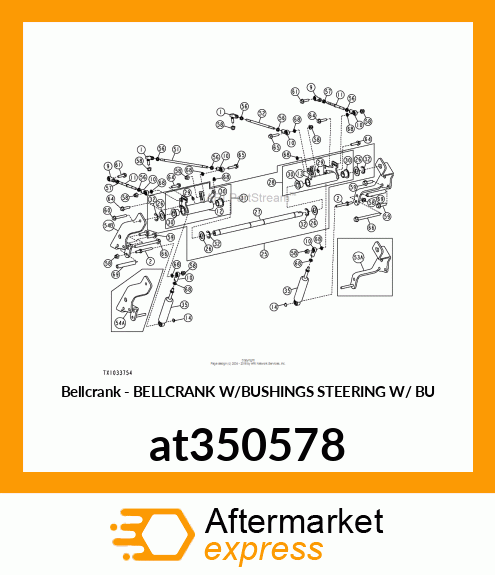 BELLCRANK W/BUSHINGS STEERING W/ BU at350578