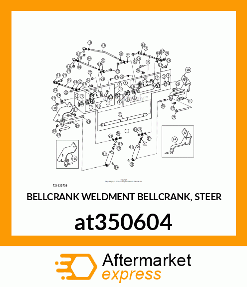 BELLCRANK WELDMENT BELLCRANK, STEER at350604