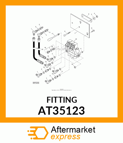 FITTING, 37 DEGREE FLARE O AT35123