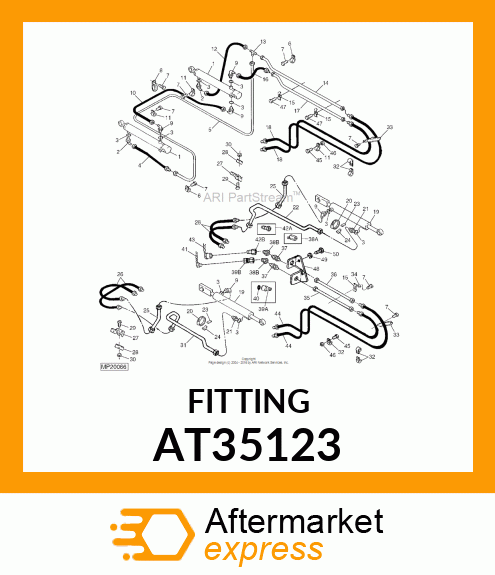 FITTING, 37 DEGREE FLARE O AT35123
