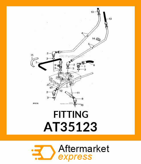 FITTING, 37 DEGREE FLARE O AT35123