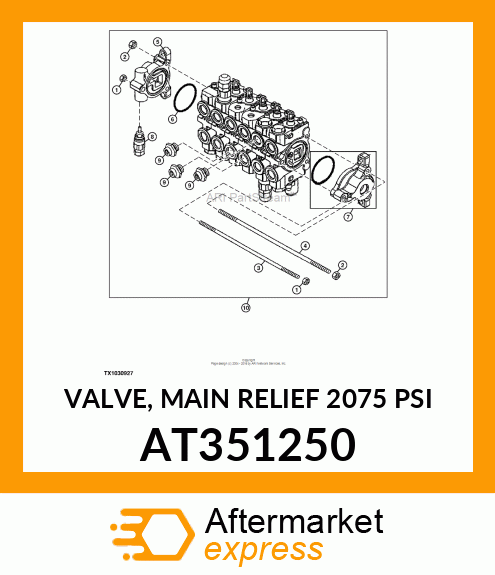 VALVE, MAIN RELIEF (2075 PSI) AT351250