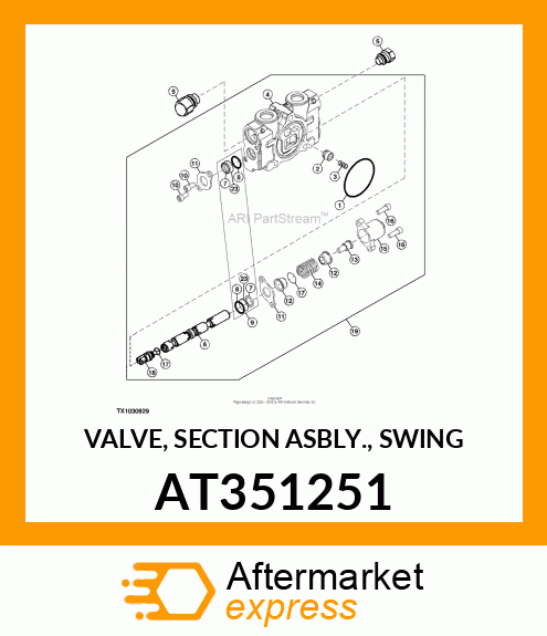 VALVE, SECTION ASBLY., SWING AT351251