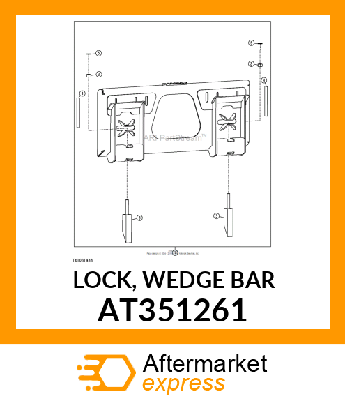 LOCK, WEDGE BAR AT351261