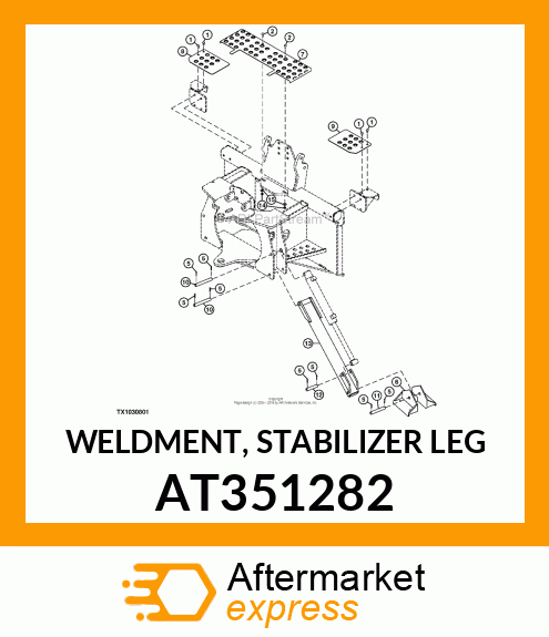 WELDMENT, STABILIZER LEG AT351282