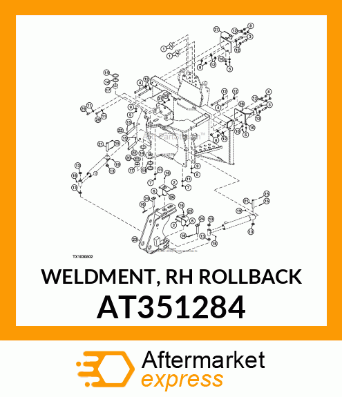 WELDMENT, RH ROLLBACK AT351284