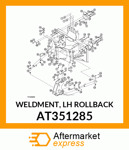 WELDMENT, LH ROLLBACK AT351285