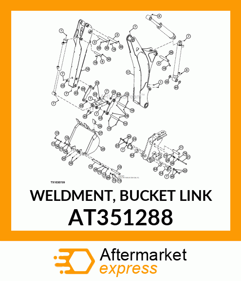 WELDMENT, BUCKET LINK AT351288