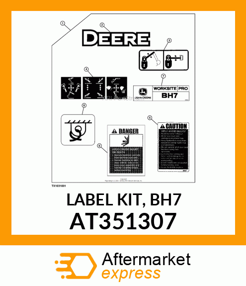 LABEL KIT, BH7 AT351307