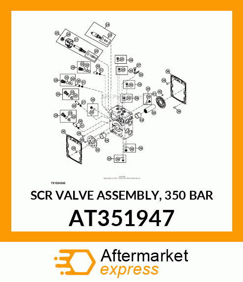 SCR VALVE ASSEMBLY, 350 BAR AT351947