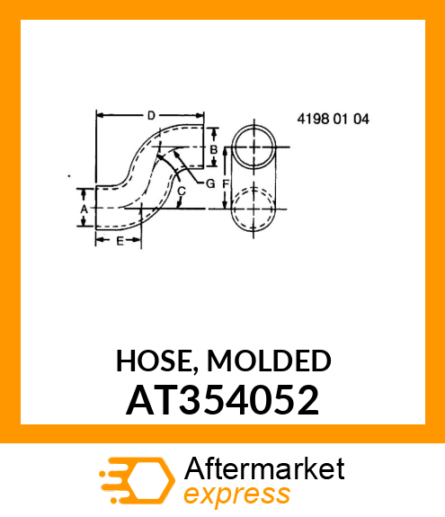 HOSE, MOLDED AT354052