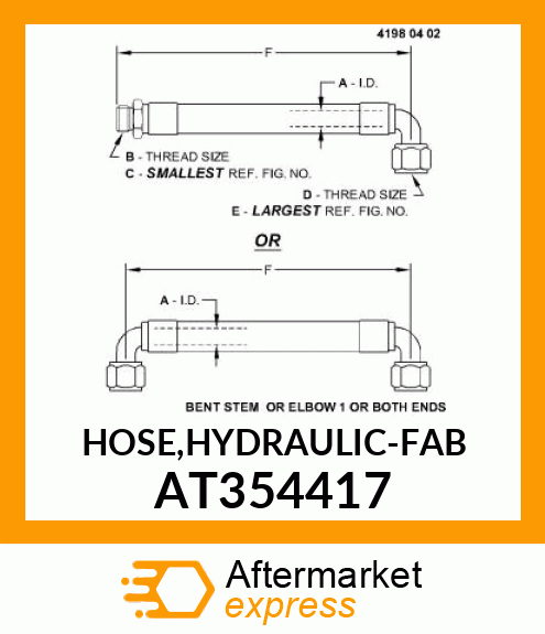 HOSE,HYDRAULIC AT354417