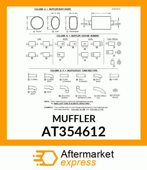 MUFFLER AT354612