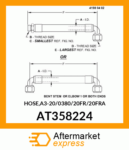 HOSE,A3 AT358224