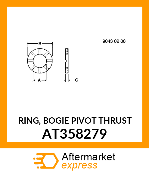 RING, BOGIE PIVOT THRUST AT358279