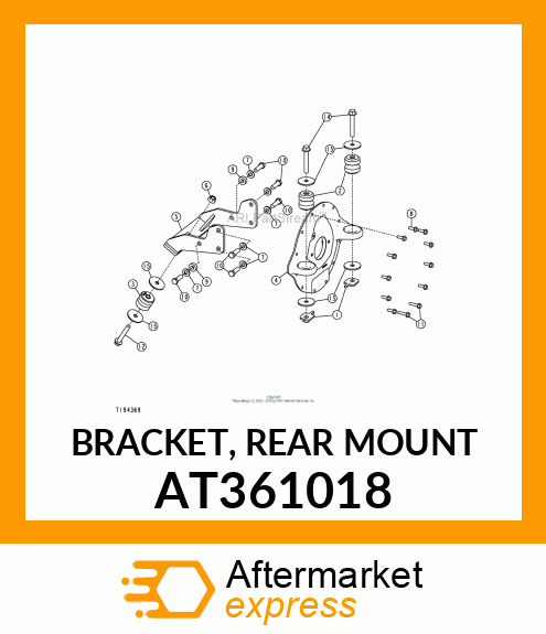 BRACKET, REAR MOUNT AT361018