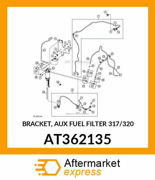 BRACKET, AUX FUEL FILTER 317/320 AT362135