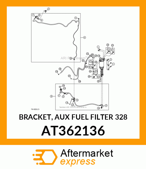 BRACKET, AUX FUEL FILTER 328 AT362136