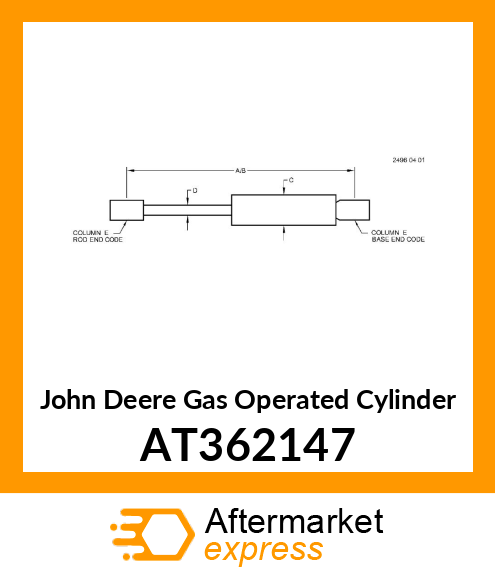 CYLINDER, GAS SPRING GAS OPERATED C AT362147