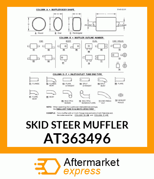 SKID STEER MUFFLER AT363496