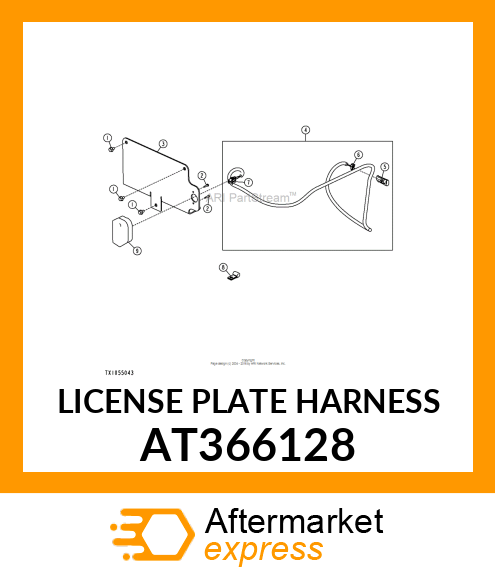 LICENSE PLATE HARNESS AT366128