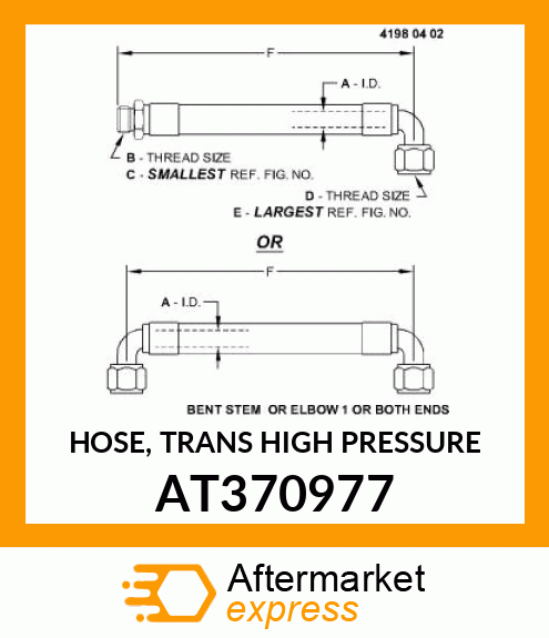 HOSE, TRANS HIGH PRESSURE AT370977