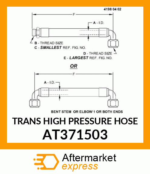 TRANS HIGH PRESSURE HOSE AT371503