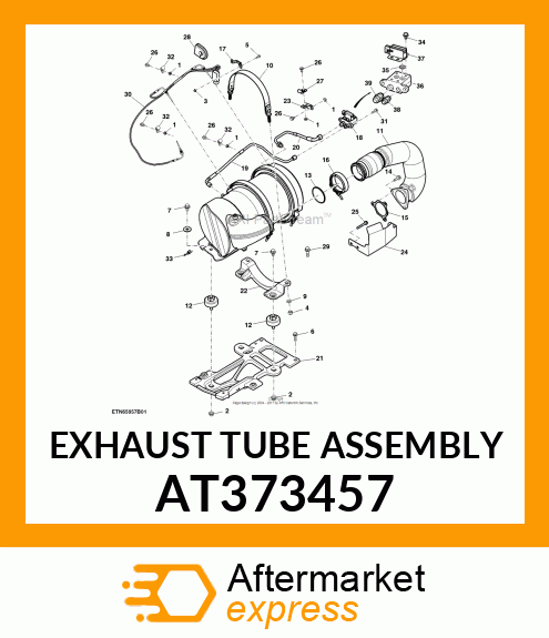 EXHAUST TUBE ASSEMBLY AT373457